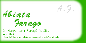 abiata farago business card
